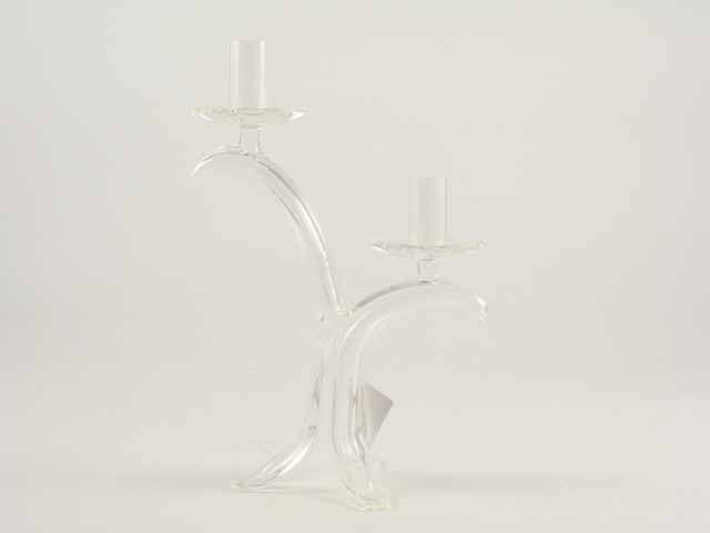 L.vetro candeliere 2 fiamme ca906/28