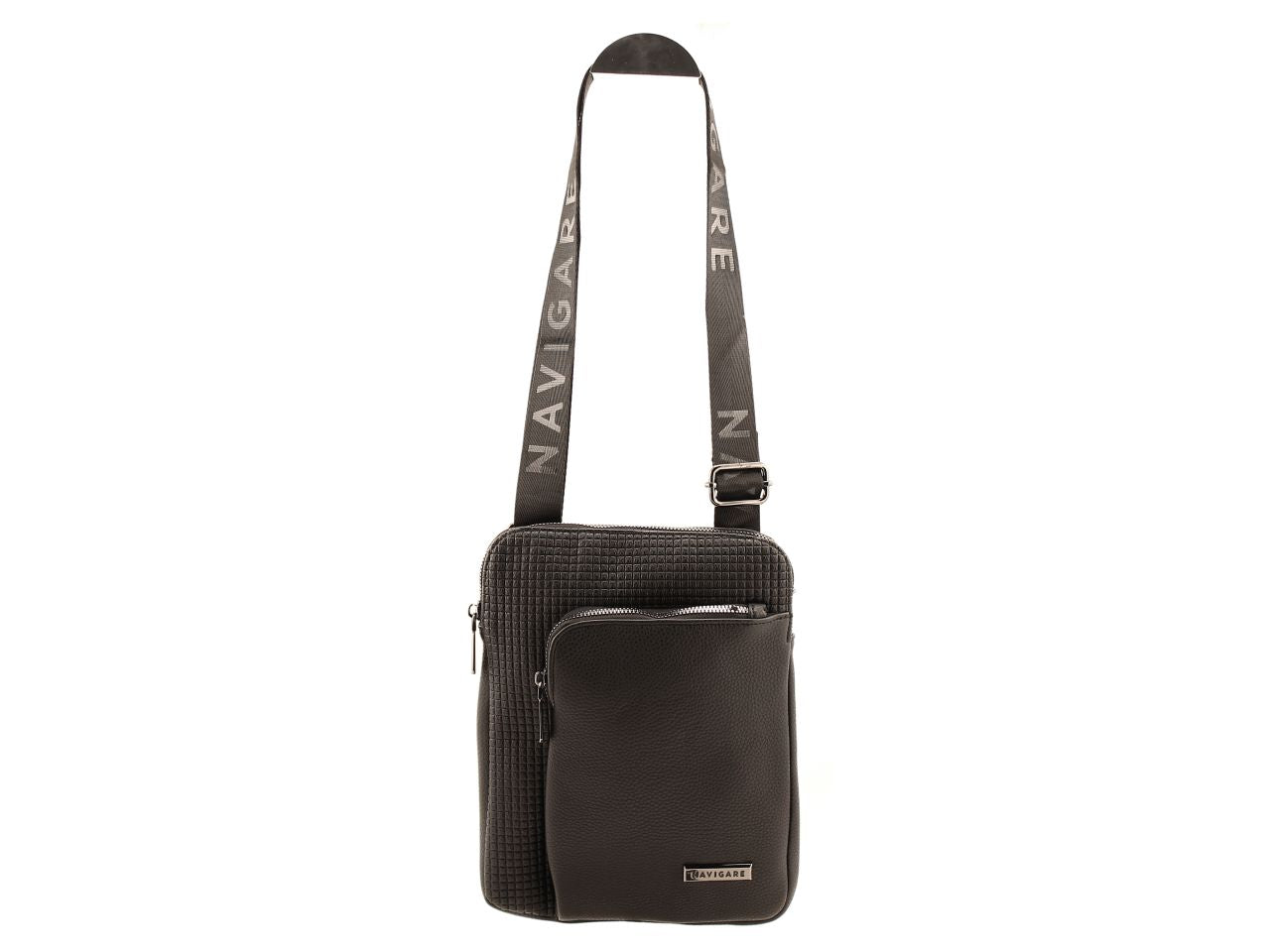 Borsello navigare in pelle sintetica misure 22x27,5x3,5cm colore nero