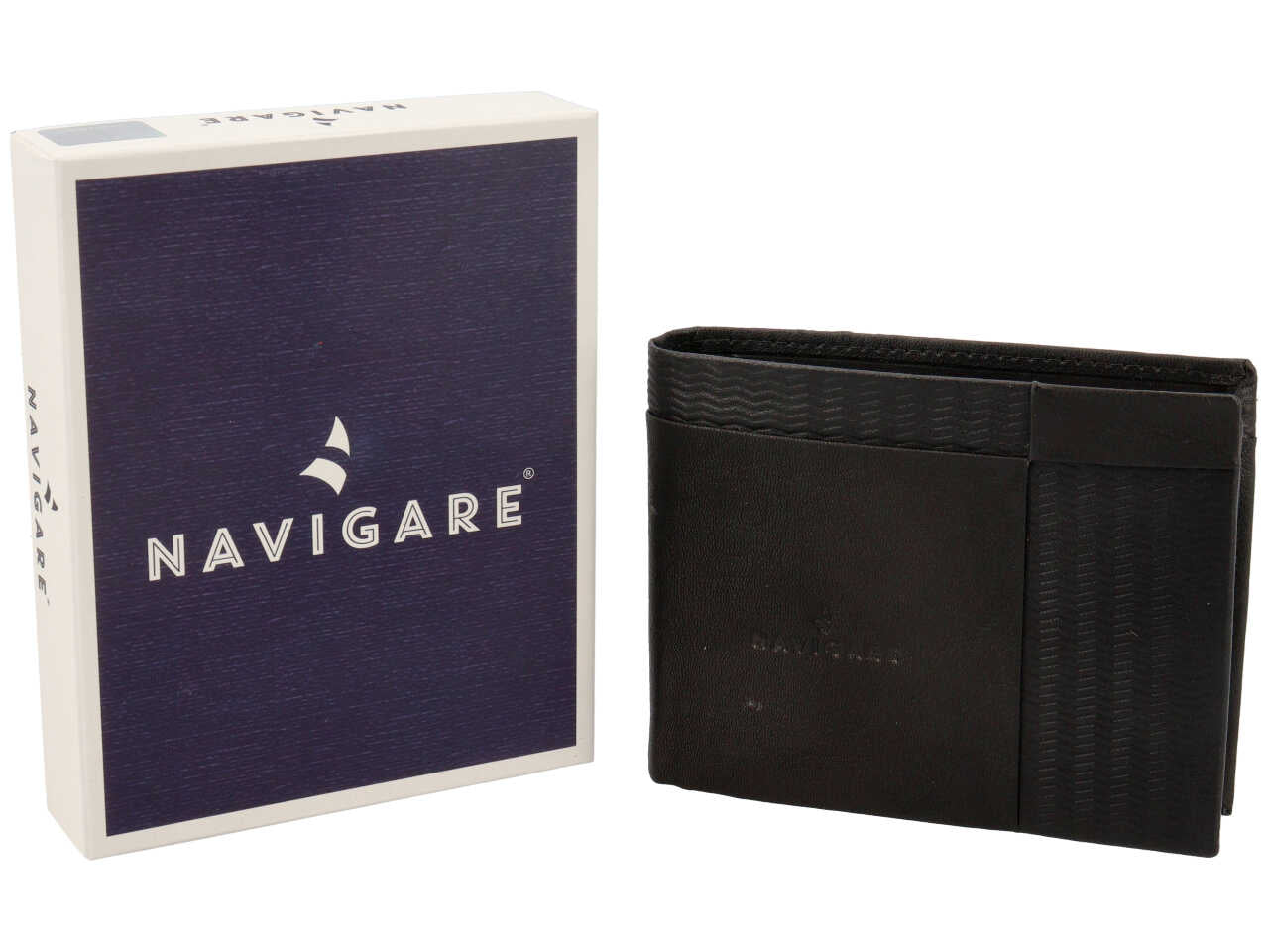 Portafoglio navigare da uomo doppia patta piu' moneta in vera pelle nappa piu' oil stampato misura 11x6,5cm colore nero