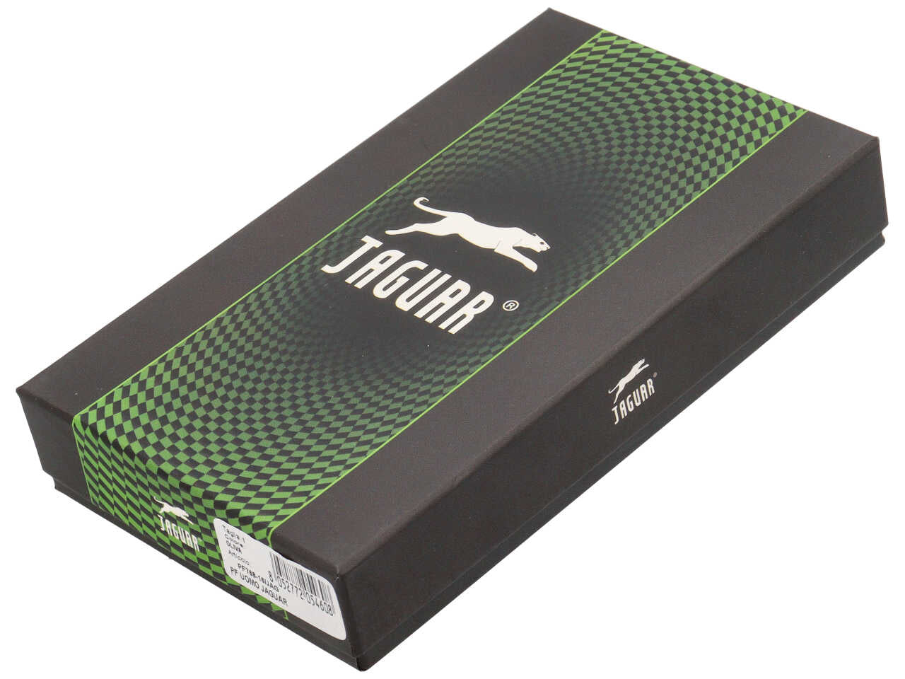 Portamonete jaguar da uomo con zip in vera pelle sugar print misura 13,9x7,7cm colore oliva