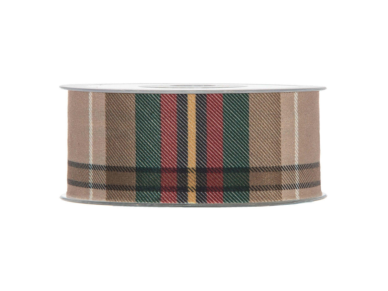Nastro velvet tartan 40mmx10mt dove-grey