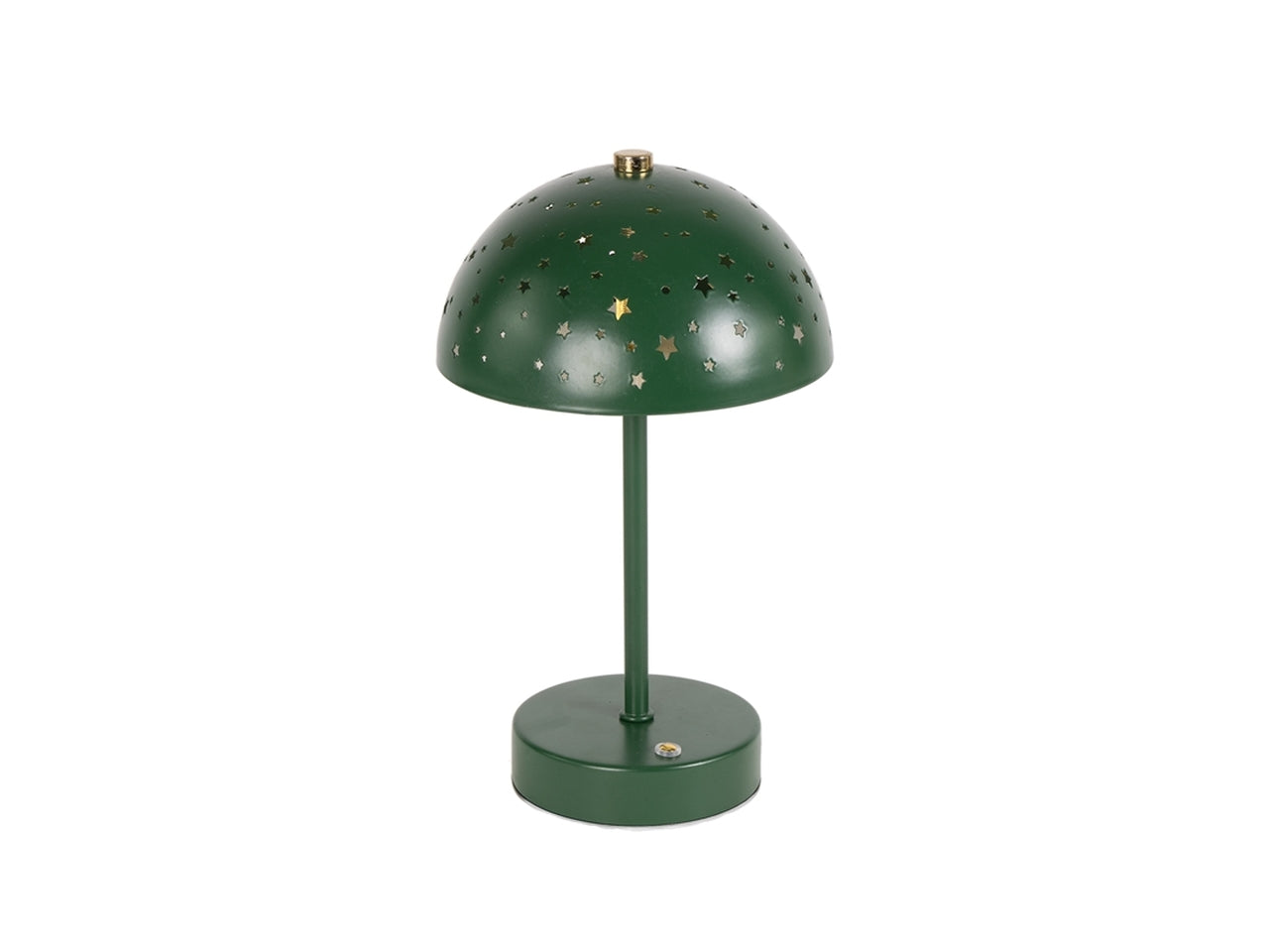 Lampada dimmerabile con stelle verde in metallo