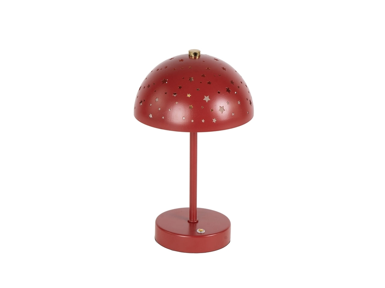 Lampada dimmerabile con stelle rosso in metallo