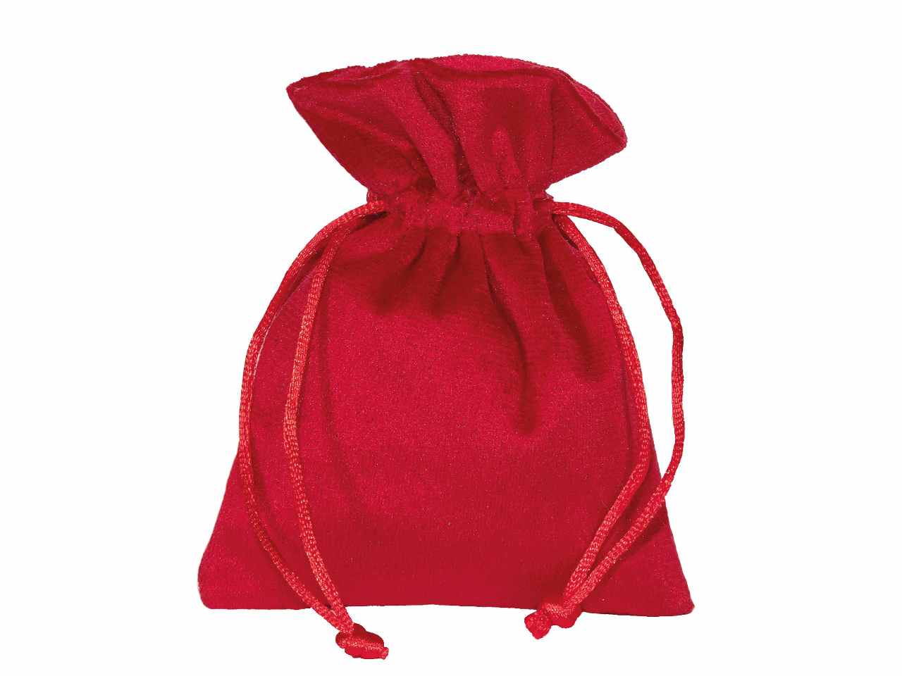 Sacchetto in velluto cm8xh10 rosso