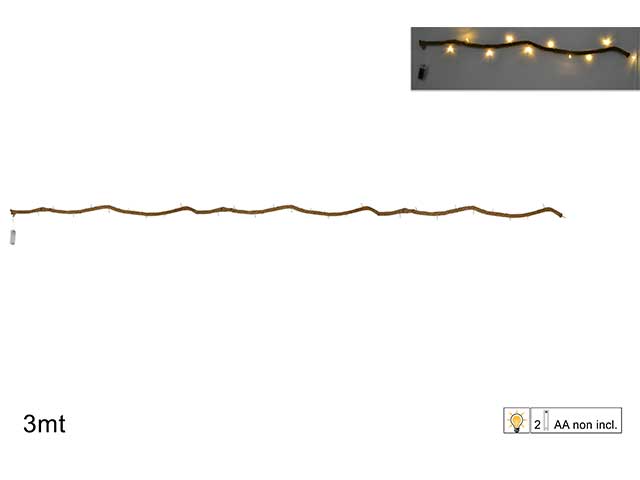 Corda 3mt c/30 led batterie mn000468