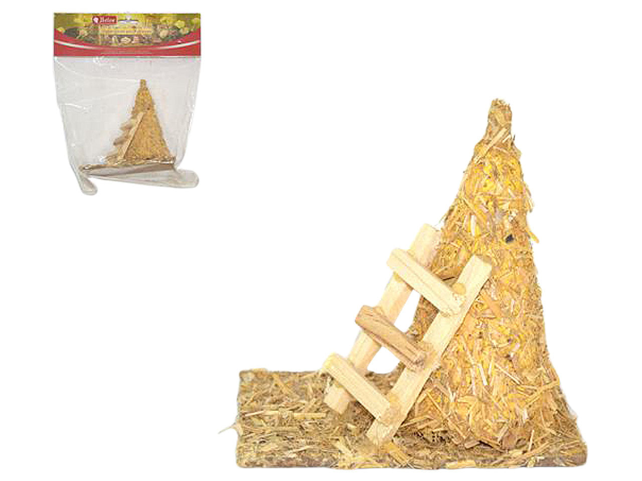 Accessorio per presepe, covone paglia+scaletta gi009606