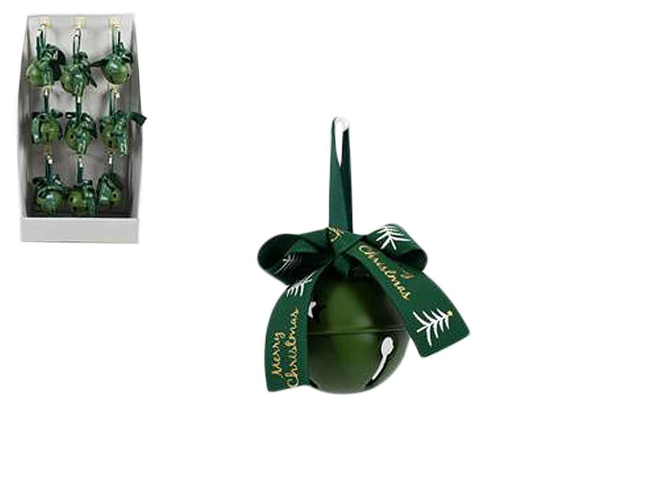 Pendente natalizio campanellino verde 5cm