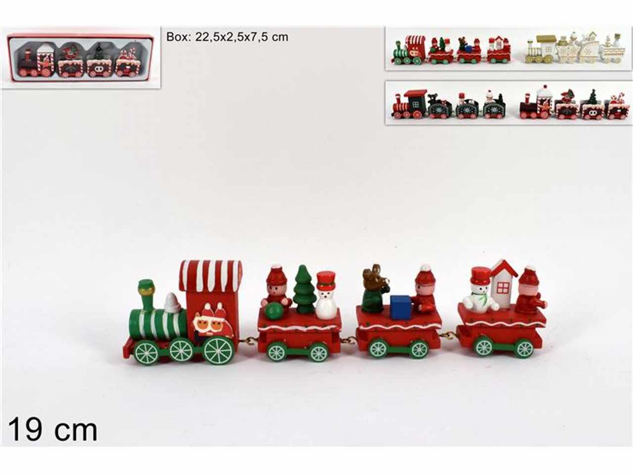 Treno in legno in 4 assortimenti
