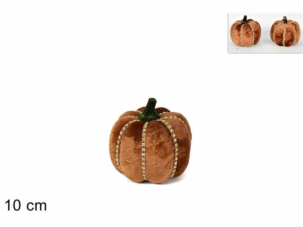 Zucca velluto bronzo 10cm