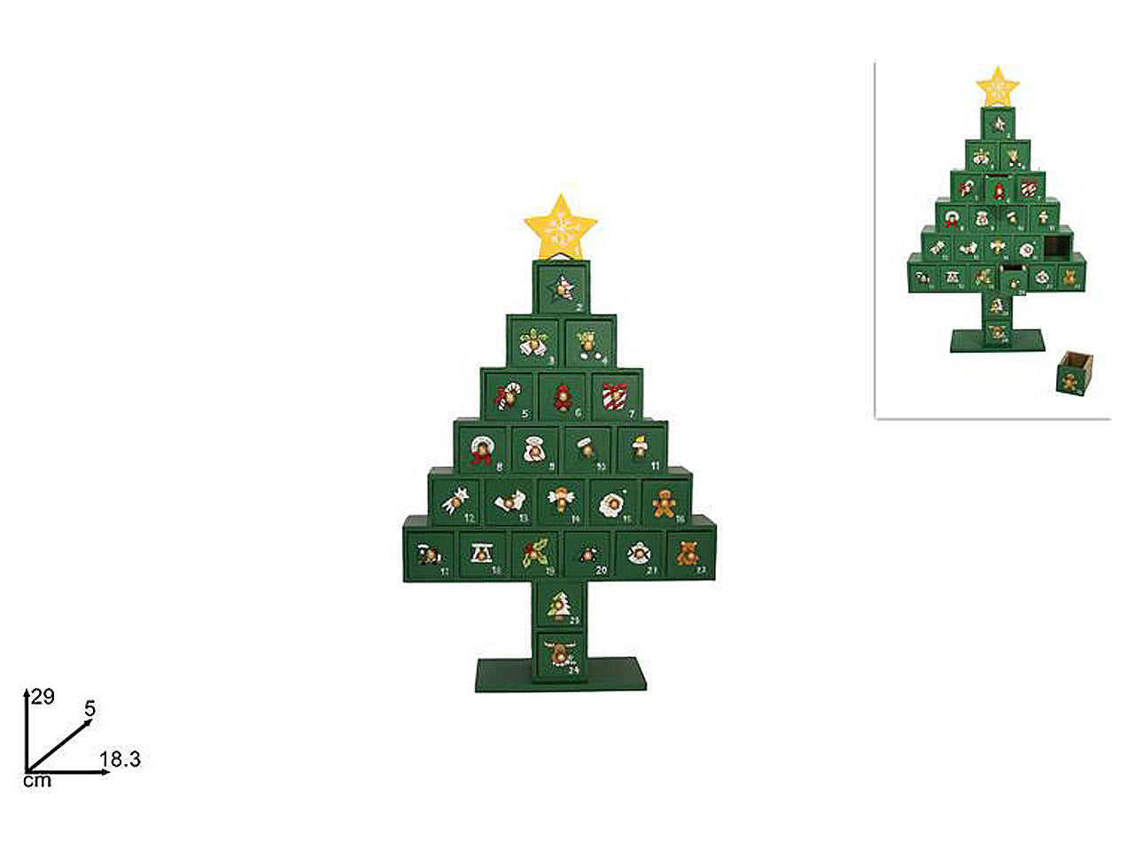 Albero calendario avvento verde mi008009