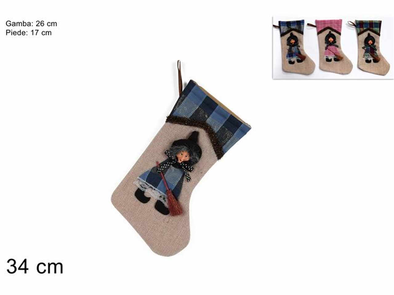 Calza con befana assortita