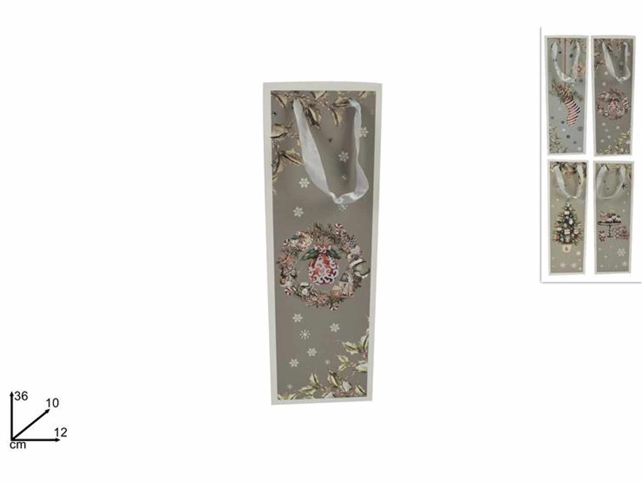 Busta shopper natalizia cm 36x12x10 4 ass. m403-1/2/3/4 jd