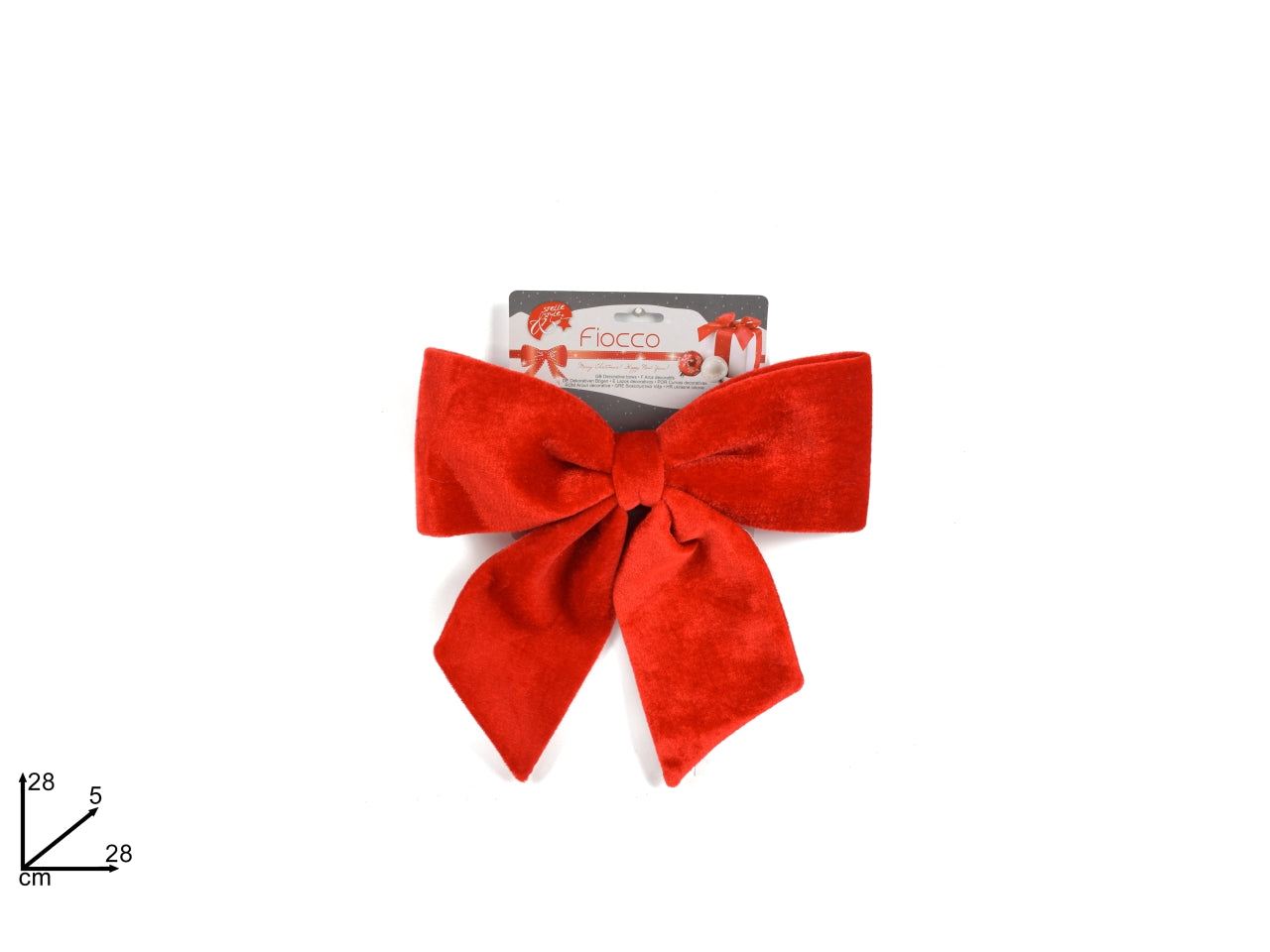 Fiocco 28cm in velluto rosso