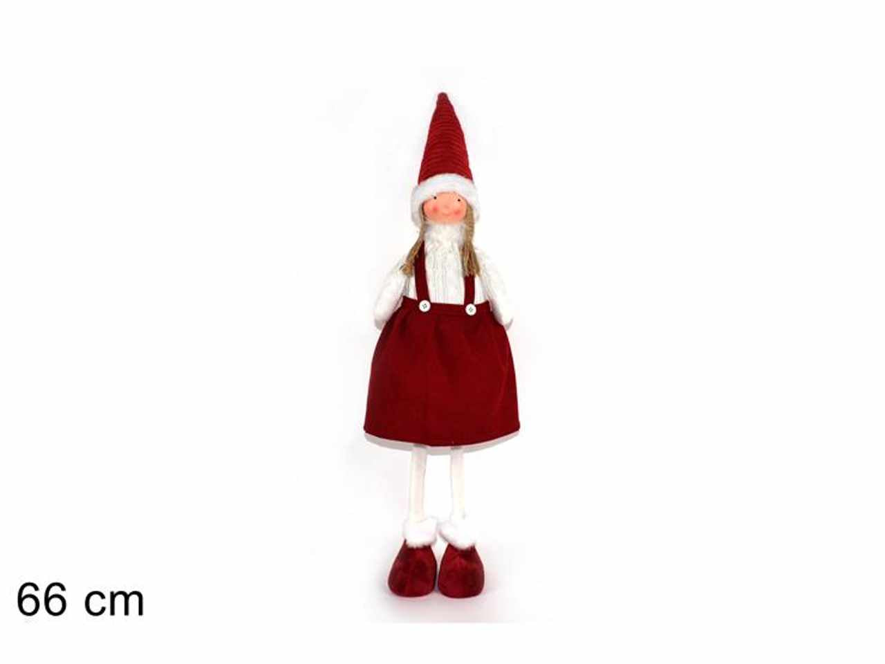 Bambola 66cm vestito velluto rosso $