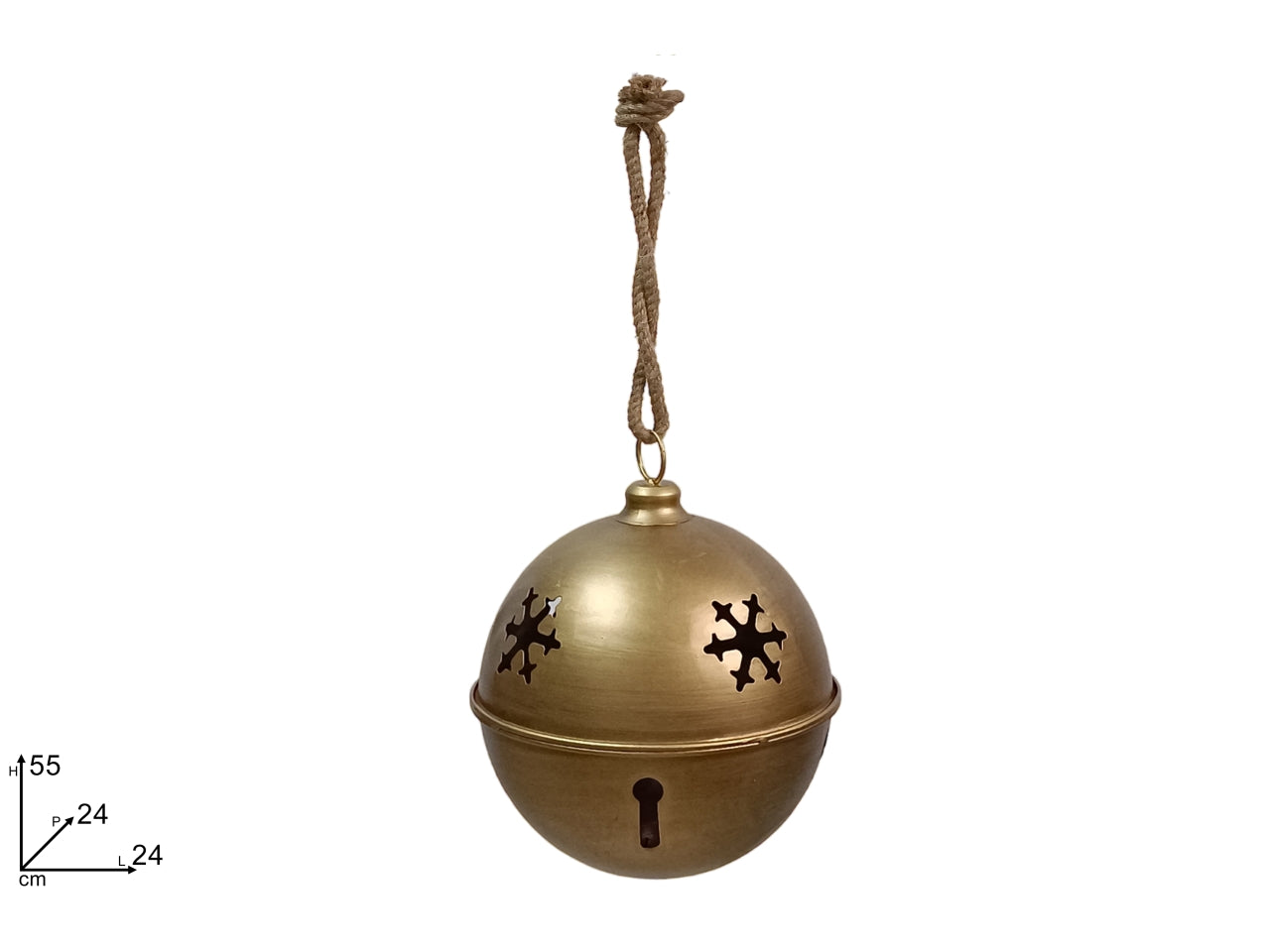 Pendente campanaccio 24cm in metallo oro