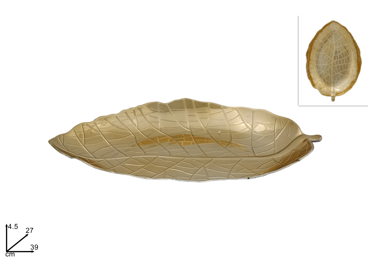 Centrotavola foglia oro