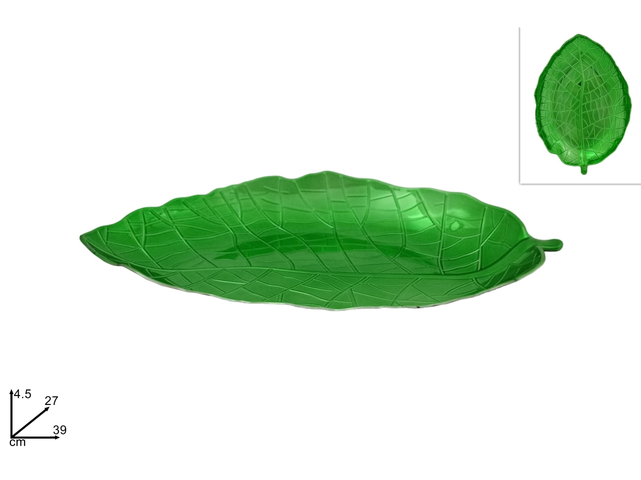 Centrotavola foglia verde