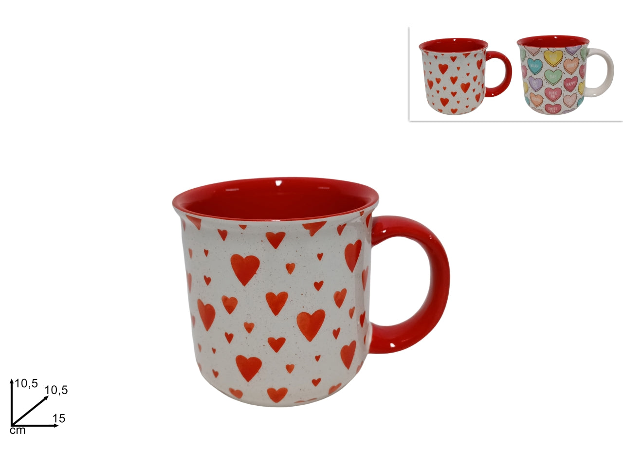 Tazza in ceramica san valentino in 2 assortimenti