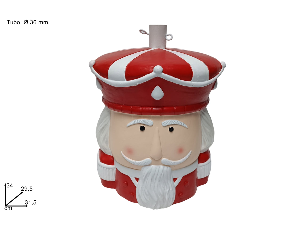 Base per albero schiaccianoci rosso/bianco