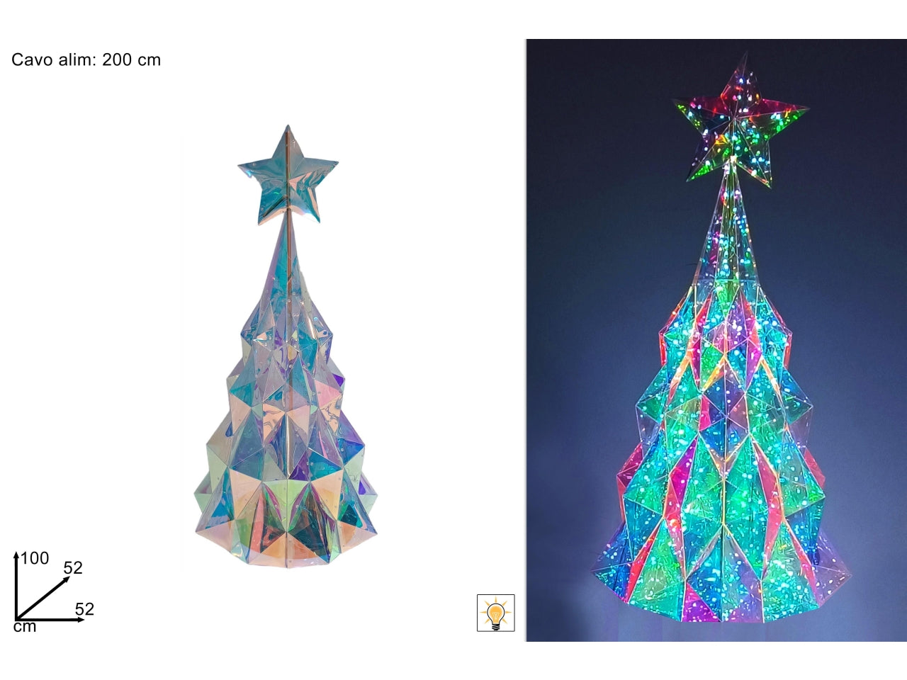 Albero luminoso 1mt rainbow