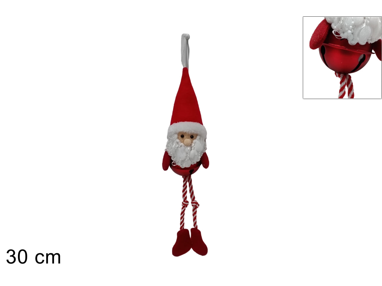 Pendente babbo natale con campanellino rosso
