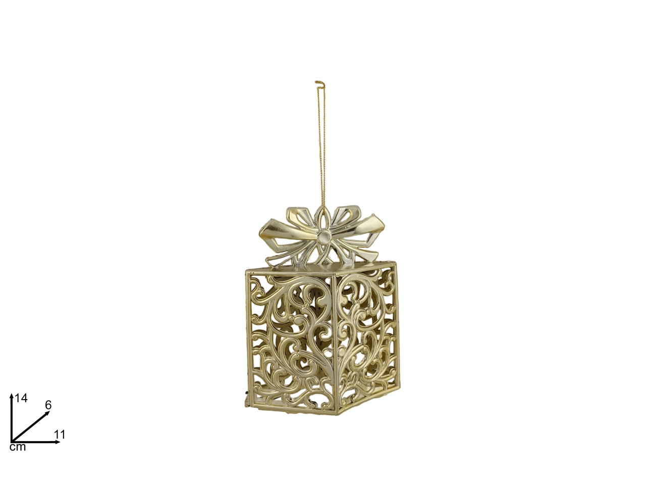 Pendente pacco regalo oro