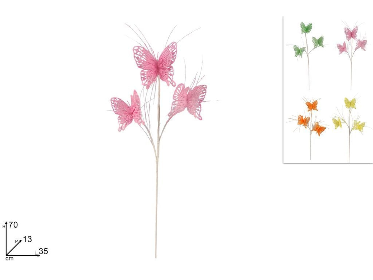 Spillone 70cm 3 farfalle