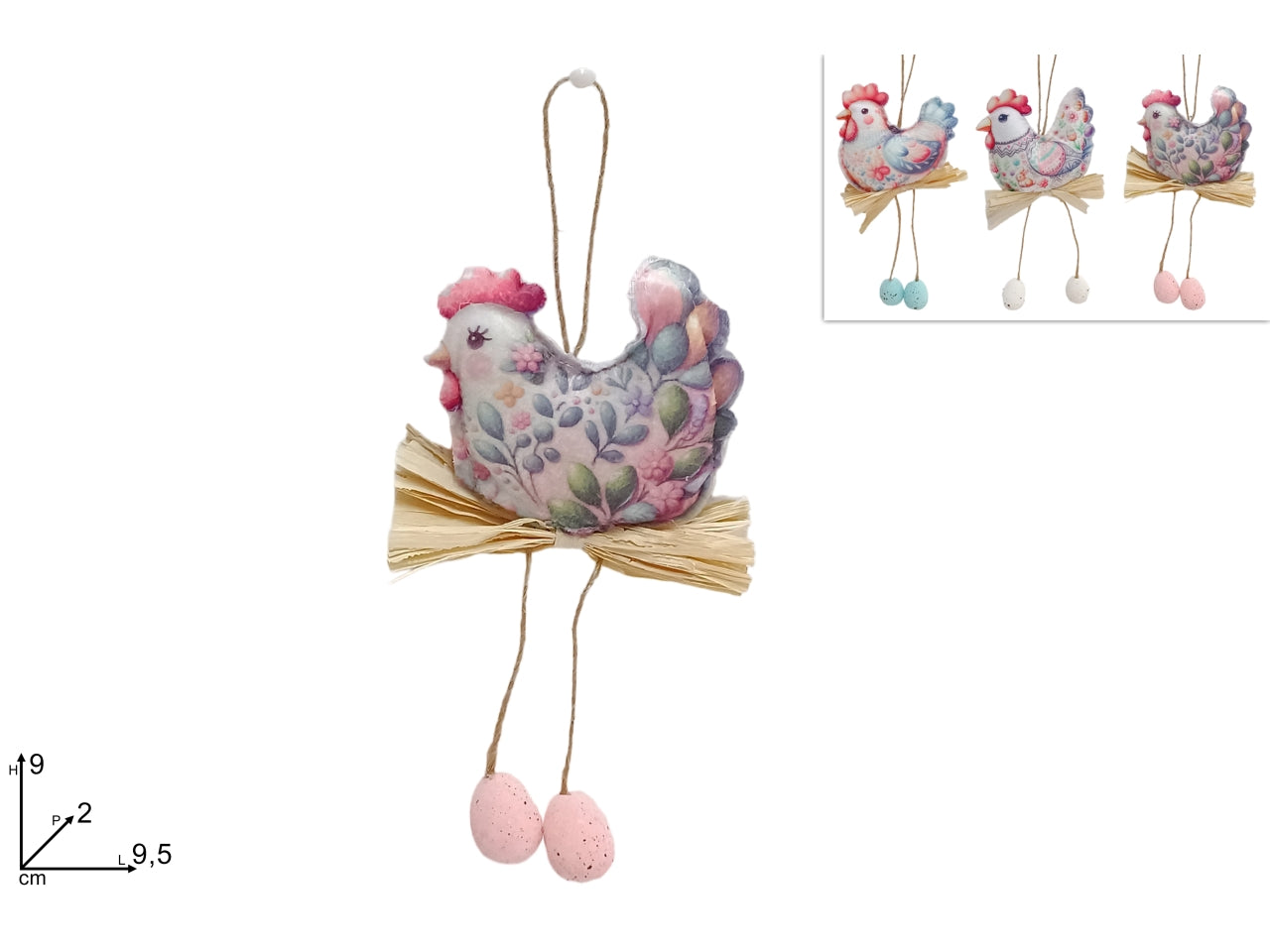 Gallina 9cm tessuto
