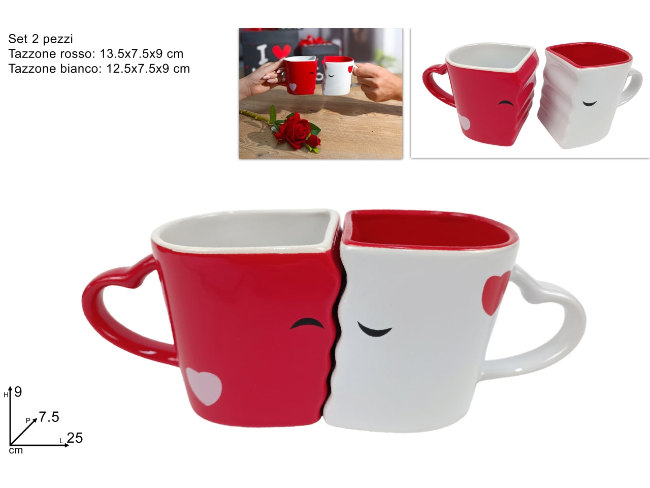 Tazzoni ceramica - set da 2 tazze