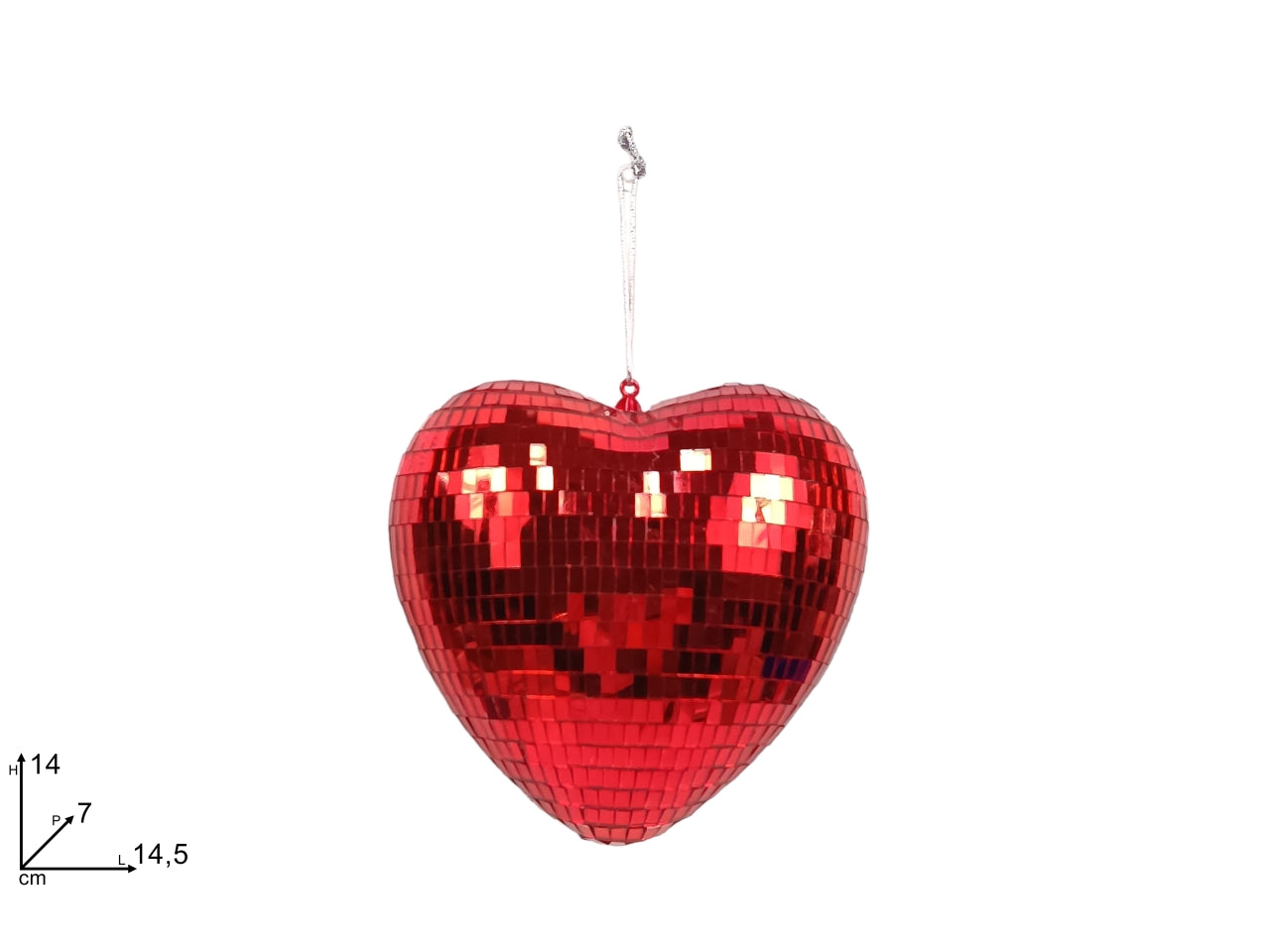 Appendino cuore rosso 14,5cm