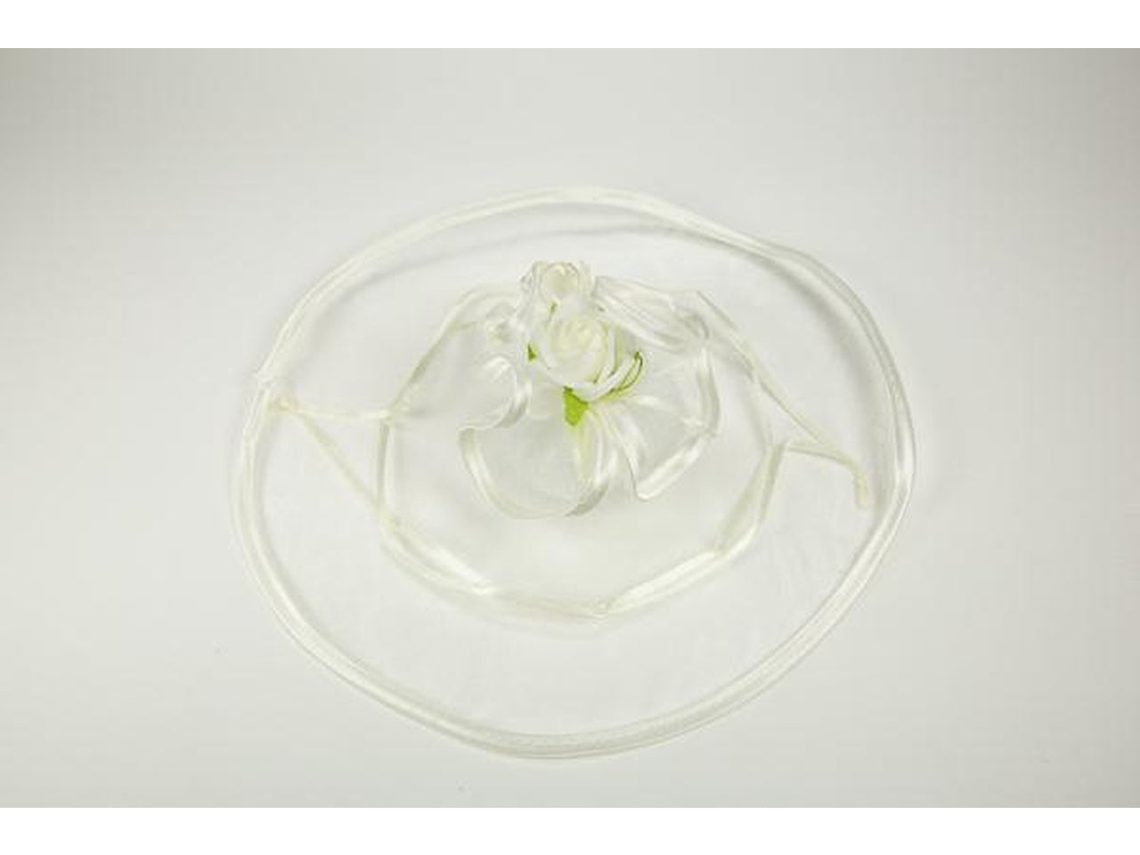 Velo sbiego raso con tirante t. misura 23cm panna
