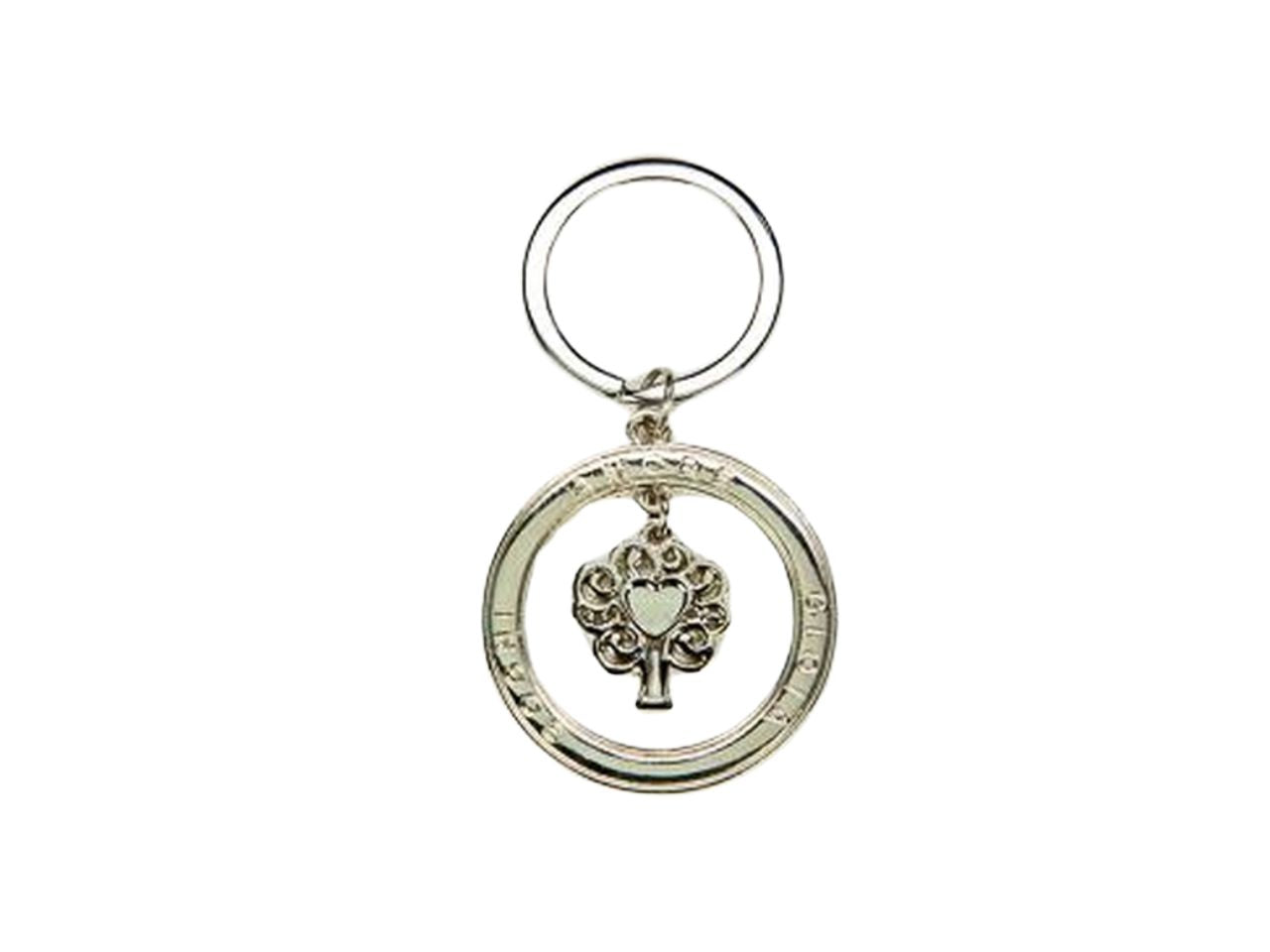 Portachiavi con albero t. misura 4cm argento