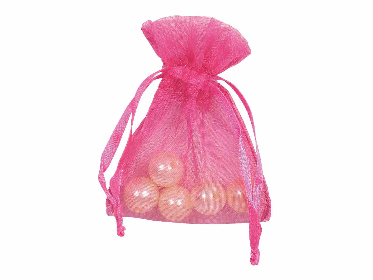 Bustina organza c/tir.raso 5xh7,5cmfucsia760 12
