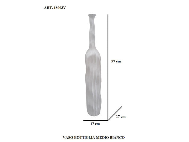 Vaso bottiglia bianco 18003v