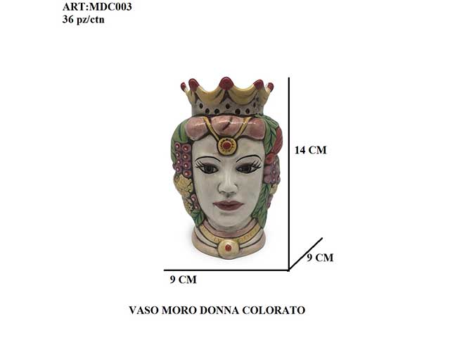 L.mori donna vaso 14cm colorato mdc003