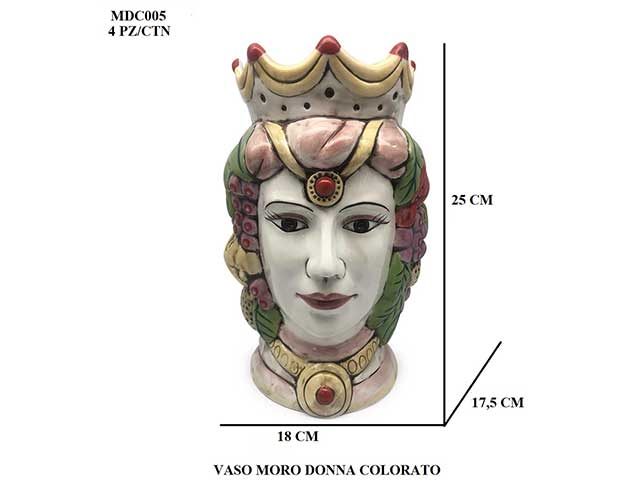 L.mori donna vaso 25cm colorato mdc005