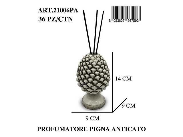 Profumatore pigna 14cm anticato 21006pa