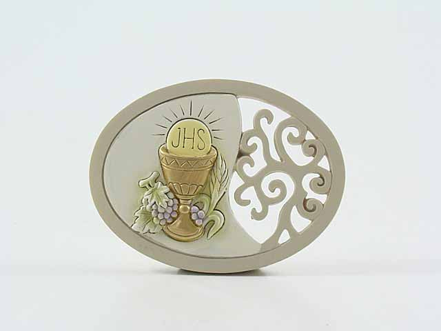 L.oval icona comunione 11cm 049414