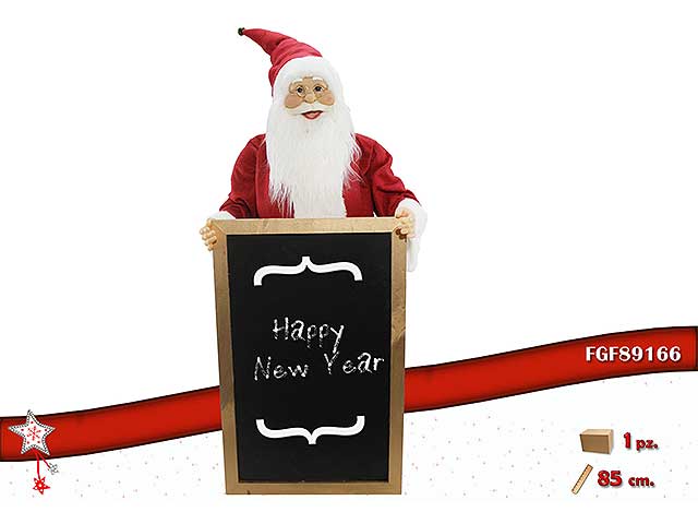 Babbo natale 85cm con lavagna