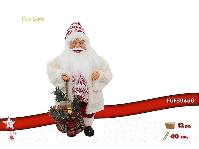 Babbo natale 40cm con led