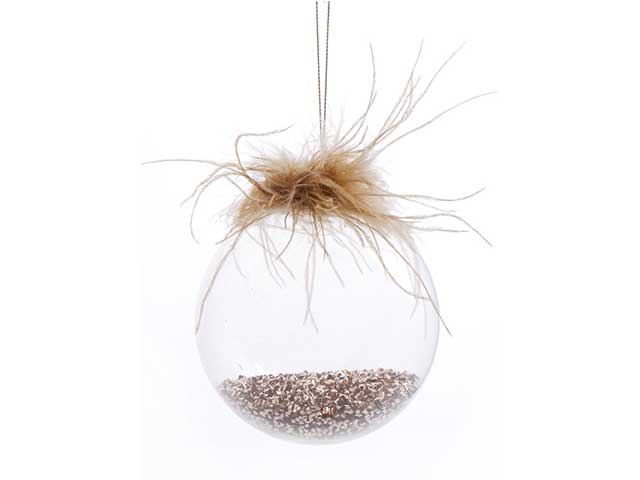 Palline natalizie beads oro in vetro diametro 10cm
