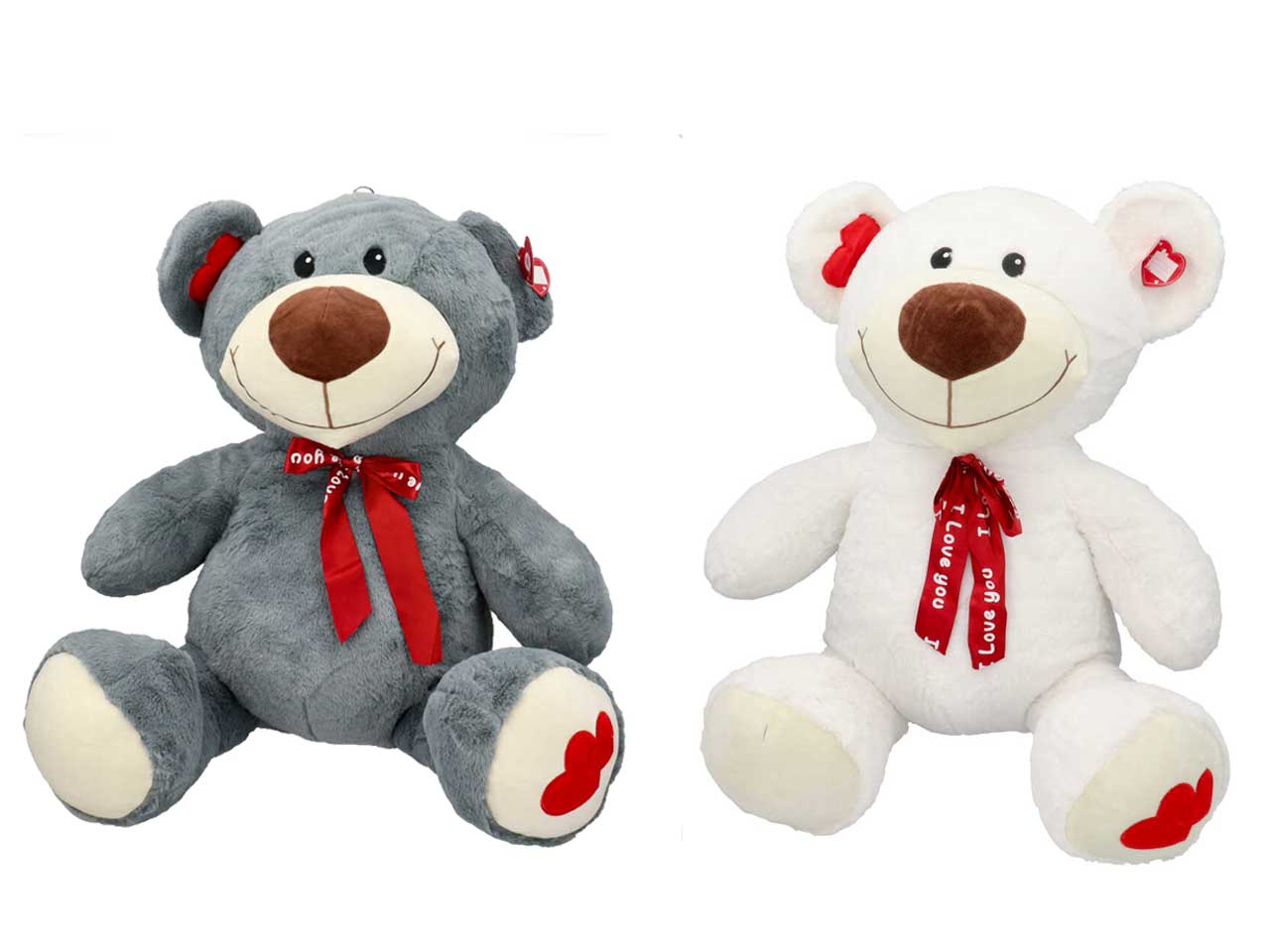 Peluche orsetto floppy 2 colori misura 60cm