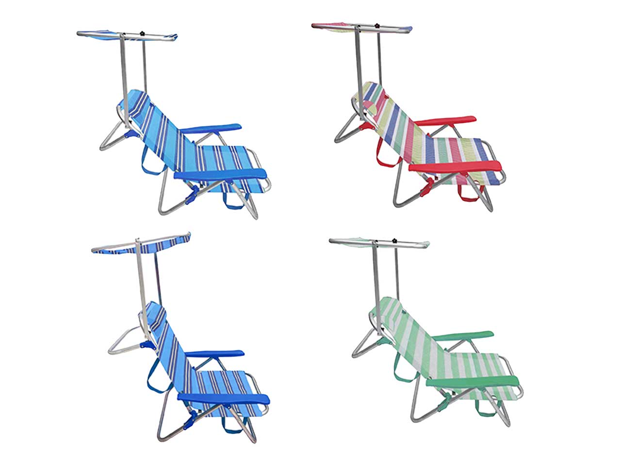 Spiaggina alluminio e text.61x54x83 bch03-2