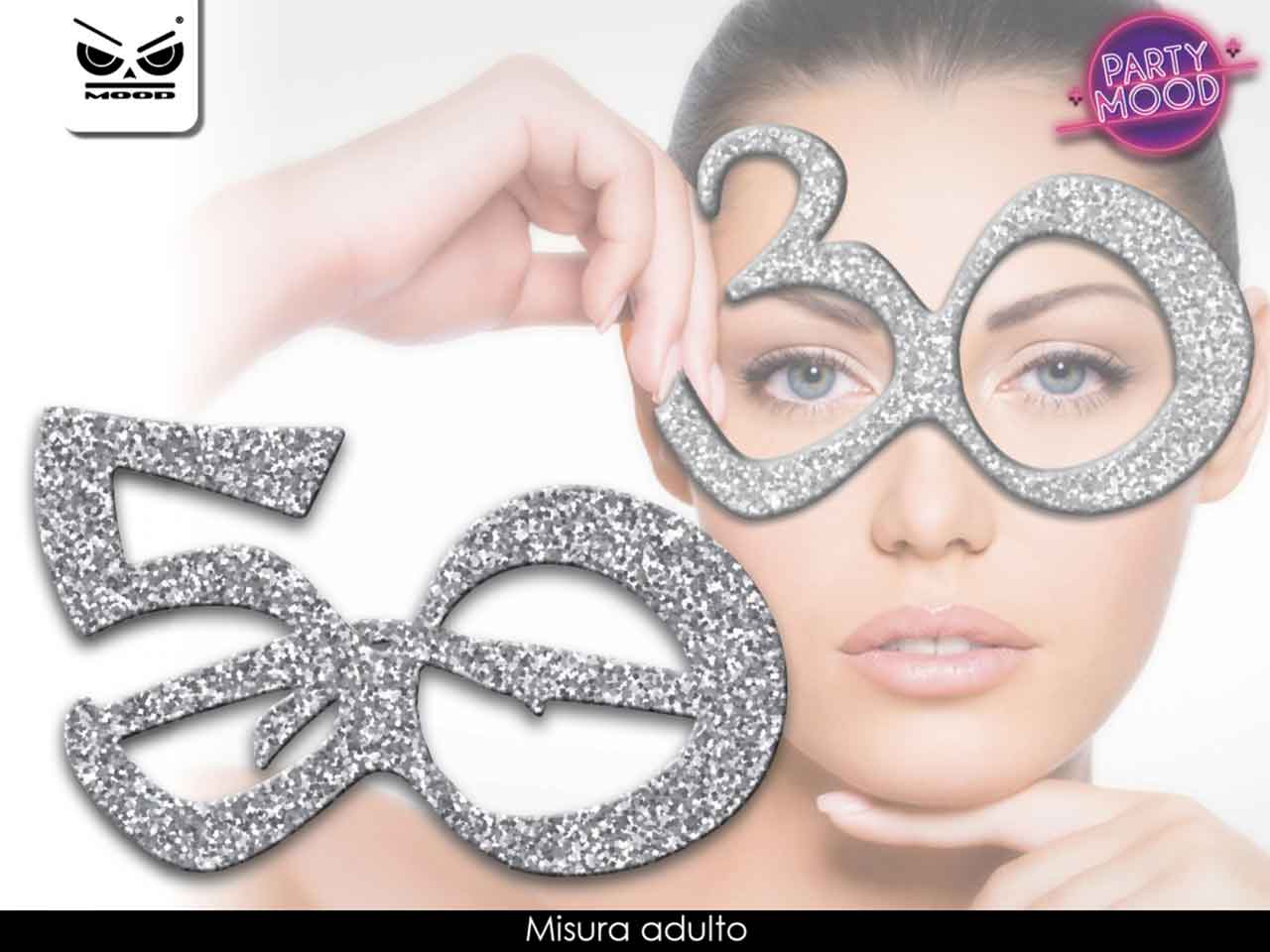 Occhiali silver glitter 50anni st5089