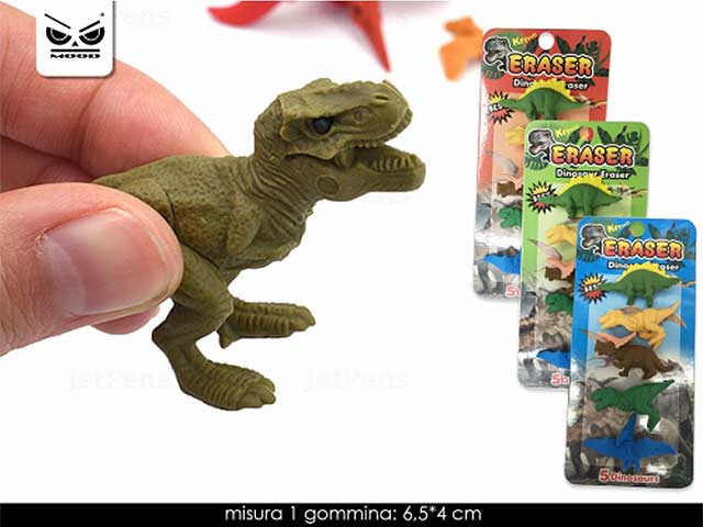 Gomma dinosauro 5 pezzi