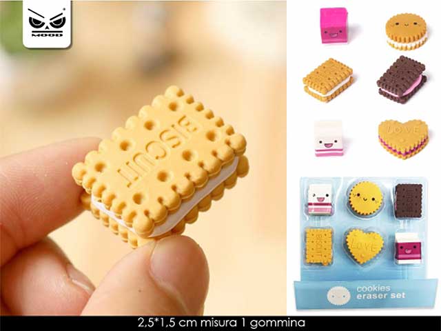 Gomma biscotti 5 pezzi