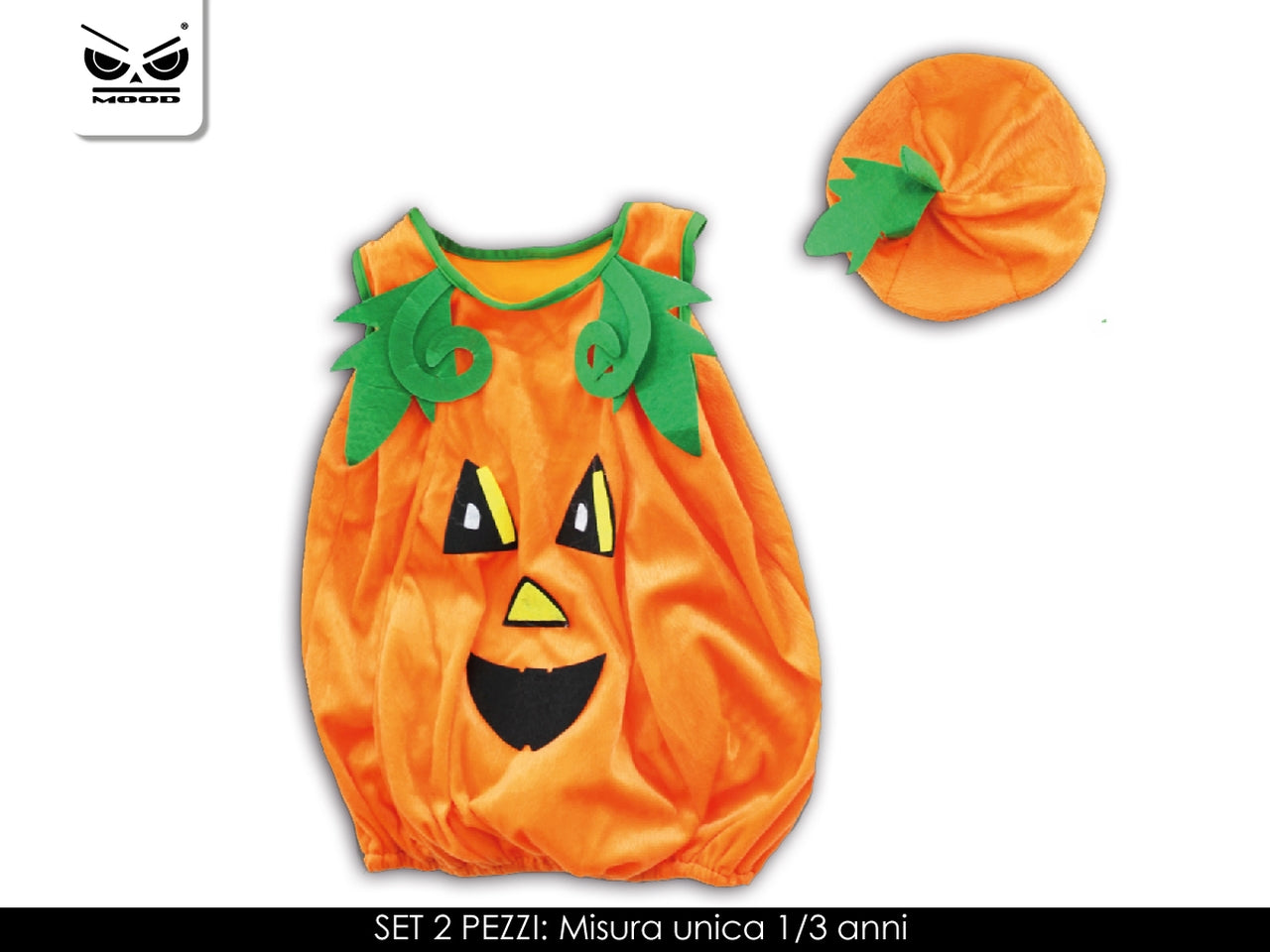 Vestito zucca bambino 0-3 anni