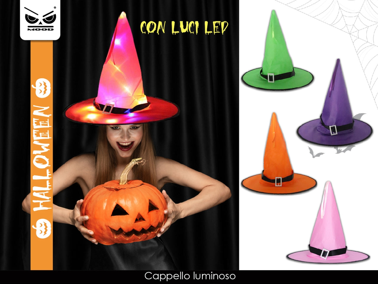 Cappello luminoso da strega