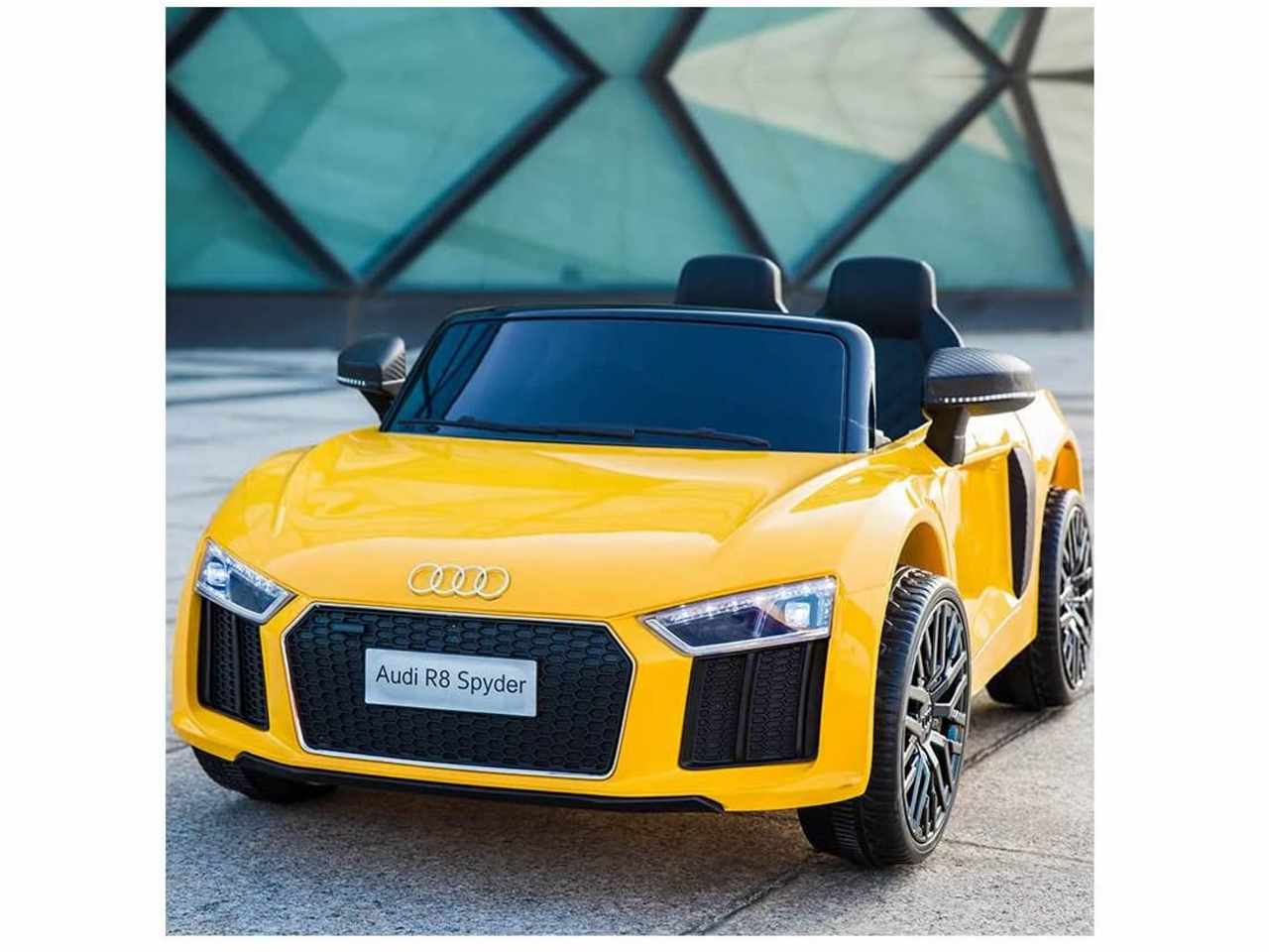 Auto Elettrica Per Bambini Audi R8 Spyder Giallo Vegas