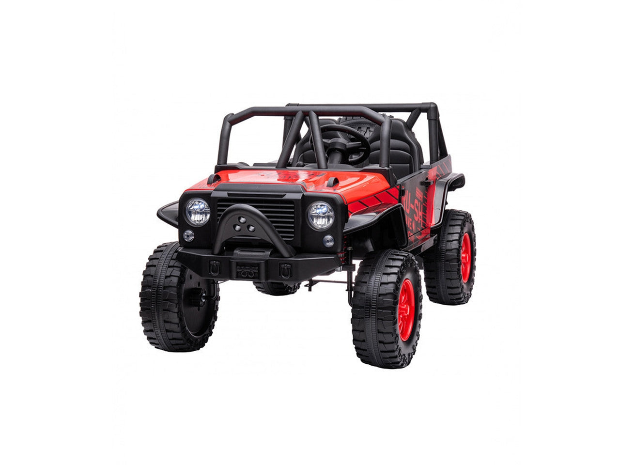 Auto Elettrica  Per Bambini Desert Offroad Due Posti Rosso